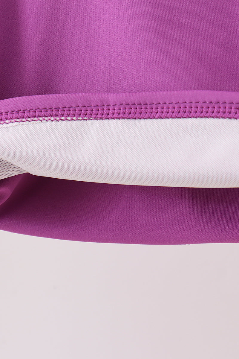 Purple Performance Scalloped Skorts Set - 6