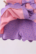 Pink scalloped bow active dress - 2