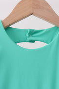 Green scalloped bow active dress - 3