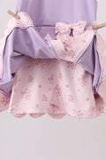 Purple scalloped bow active dress - 3