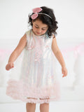 Blush Sparkle Tulle Party Dress | Girls Party Dress - 1