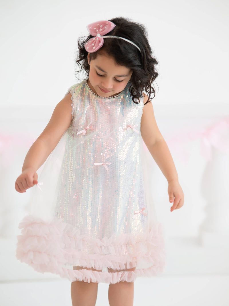 Blush Sparkle Tulle Party Dress | Girls Party Dress - 1
