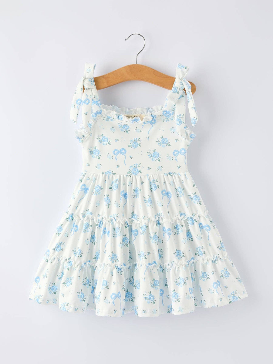 Spring Floral Strap Dress | Girls Summer Dress