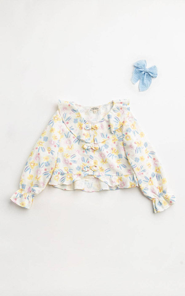 Girls Serendipity Top & Brown Sugar Slacks Set