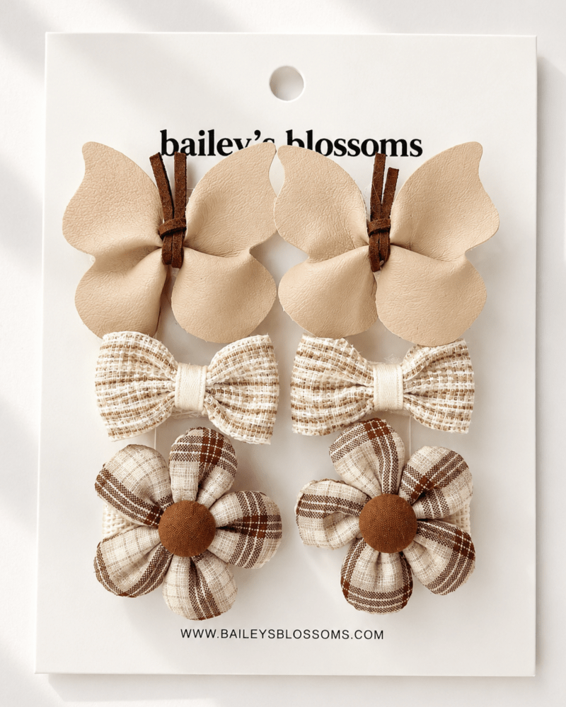 6-Piece Hair Clip Set - Vanilla Cream - 1
