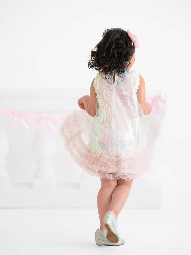 Blush Sparkle Tulle Party Dress | Girls Party Dress - 5