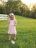 Farm Spring Chicken Print Girls Ruffle Dress - 4