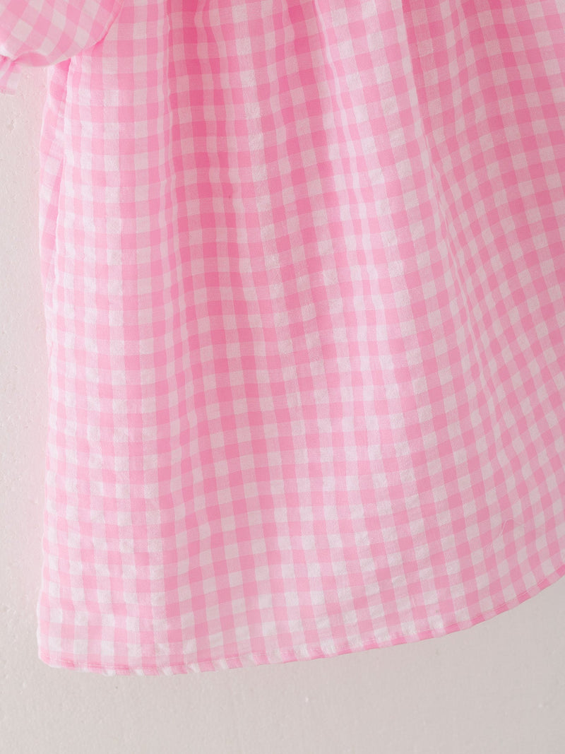 Farm Pink Smocking Embroidered Girls Dress - 6
