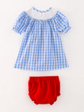 Farm Smocking Embroidered Girls Outfits - 5