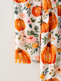 Girls FALL Pumpkin Print Long Sleeve Dress - 5