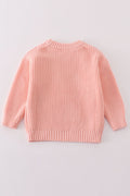 Pink floral hand-embroidery jumper sweater - 5