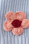 Blue floral hand-embroidery jumper sweater - 3