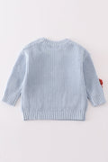 Blue floral hand-embroidery jumper sweater - 5