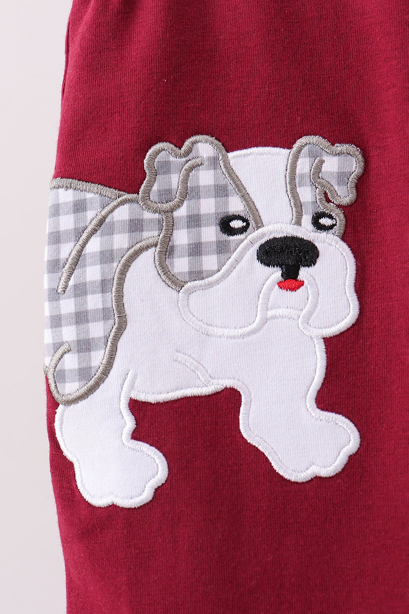Premium Maroon Georgia bulldog applique jonjon - 4