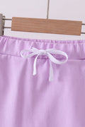 Purple scallop hem bow skort - 5