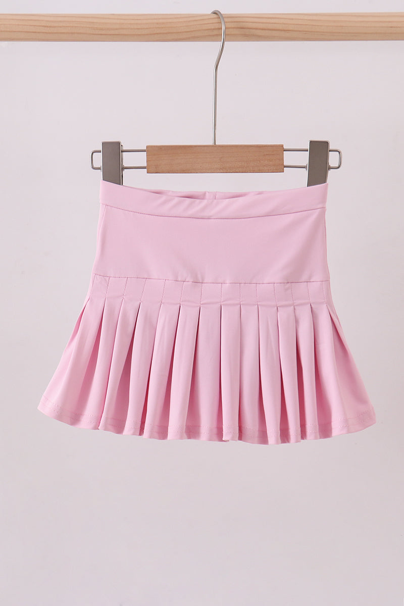 Pink pleated skort - 1