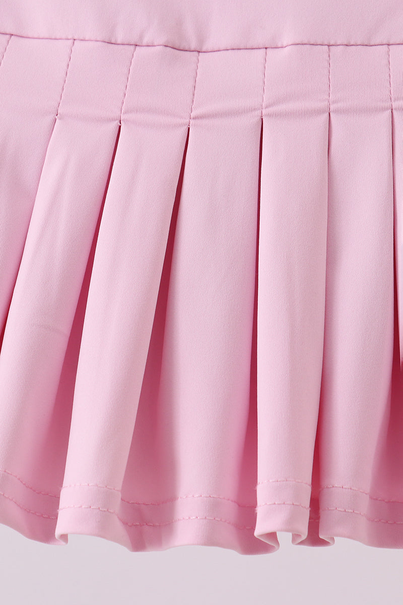 Pink pleated skort - 3