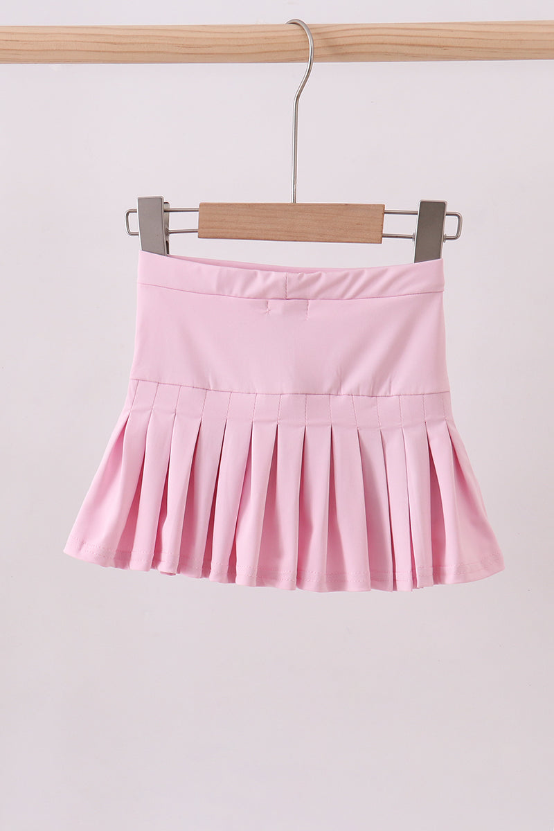 Pink pleated skort - 5