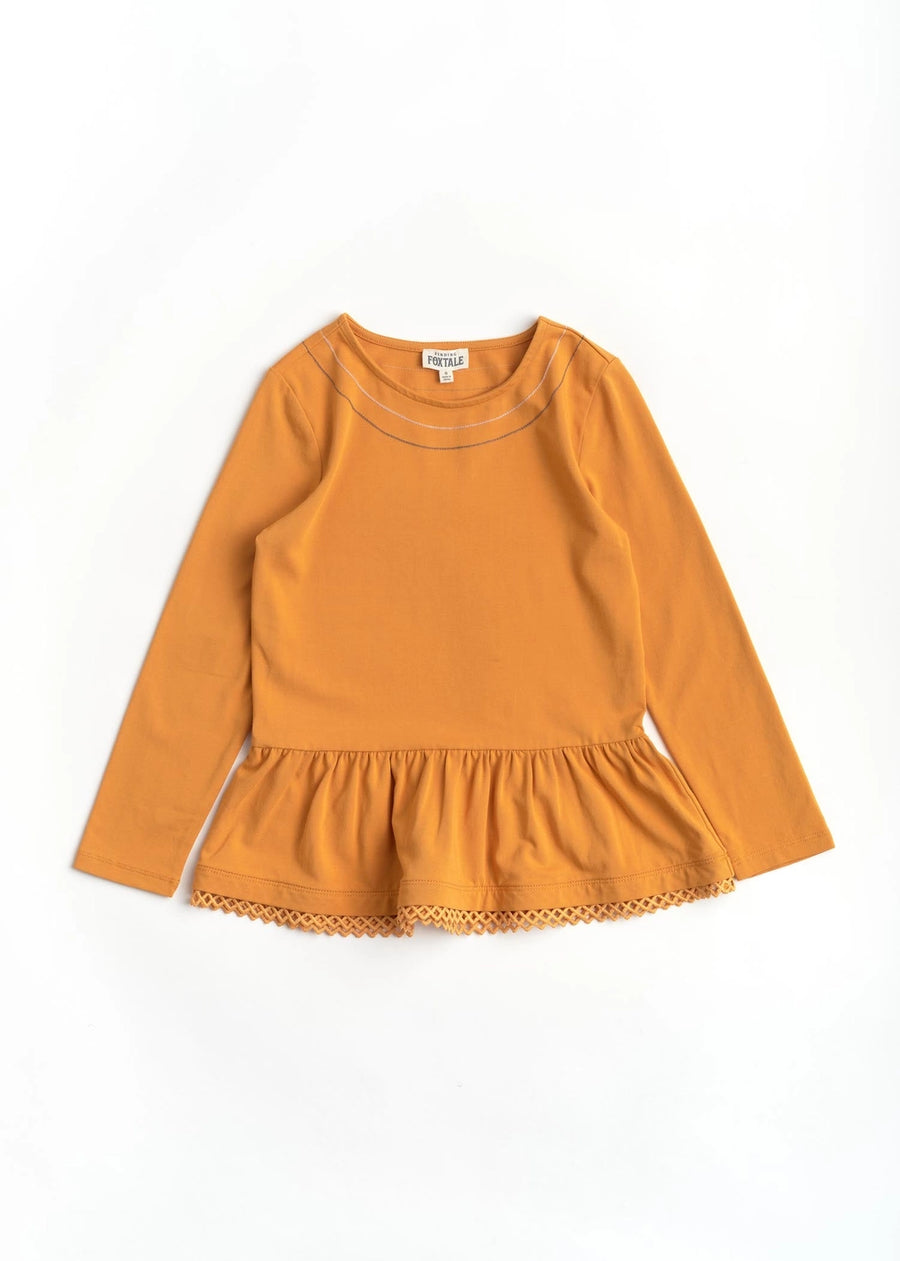 Girls Stay Golden Top & True Teal Trousers Set