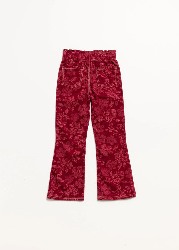 Corduroy Flower Child Flares pants with Vanilla Cream Ribbed Top