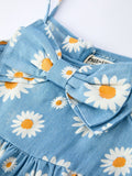 Spring Daisy Blue Denim Dress - 3