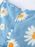 Spring Daisy Blue Denim Dress - 4
