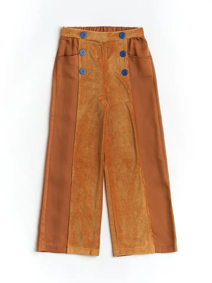 Girls Serendipity Top & Brown Sugar Slacks Set