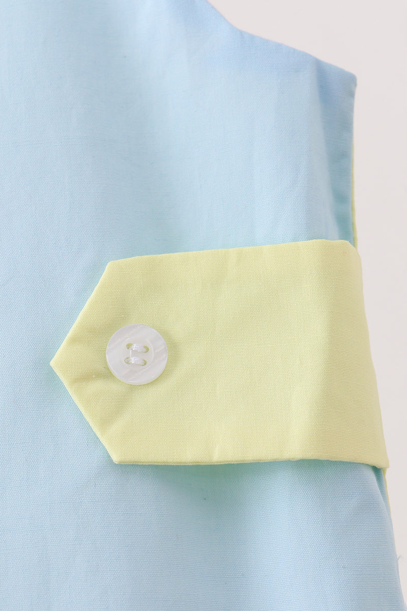 Blue yellow colorblock jonjon - 4