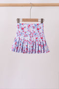 Blue floral print skorts - 1