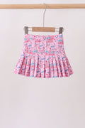 Pink flag star print skorts - 5