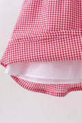 Red watermelon ruffle gingham dress - 2
