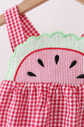 Red watermelon ruffle bubble - 2