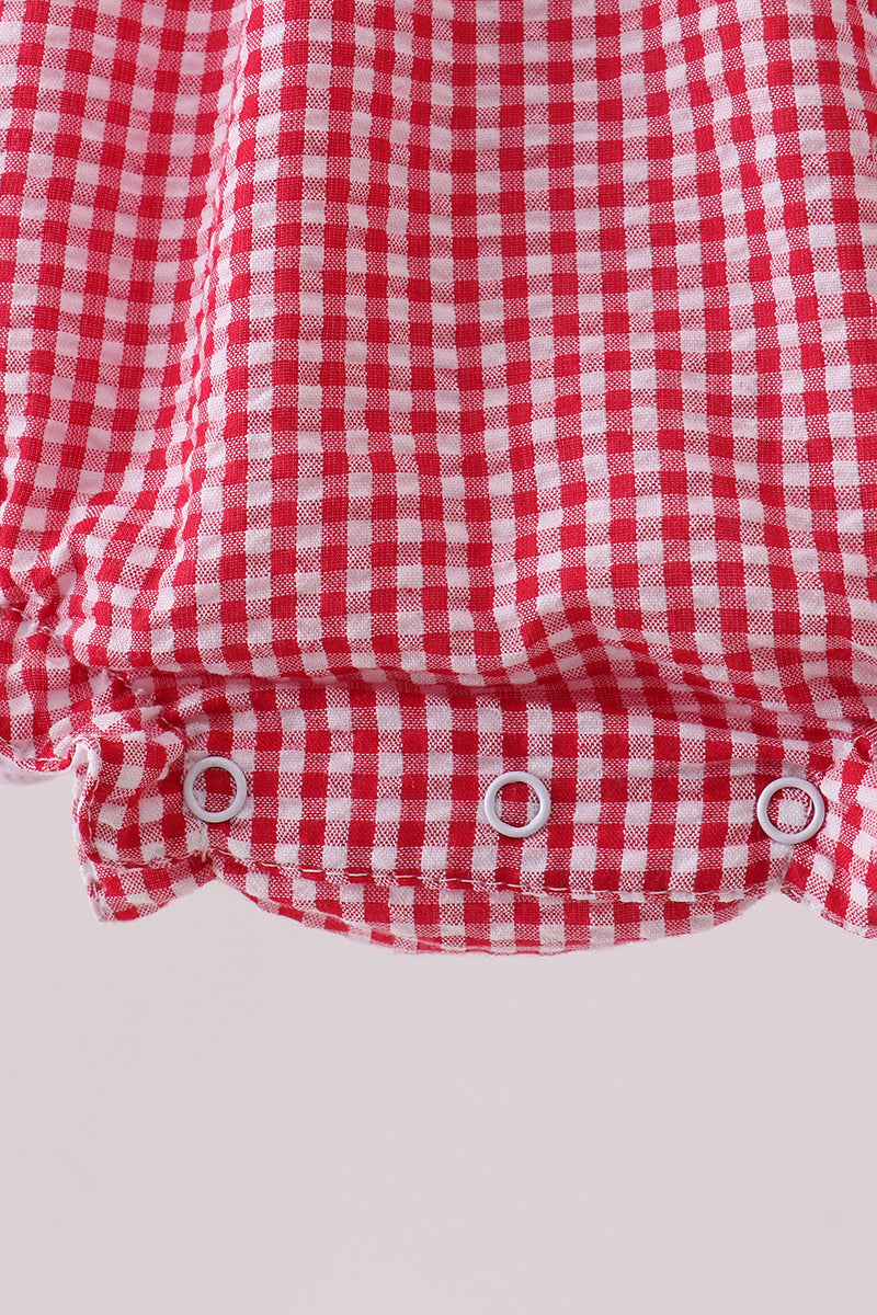 Red watermelon ruffle bubble - 3