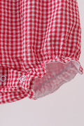 Red watermelon ruffle bubble - 4