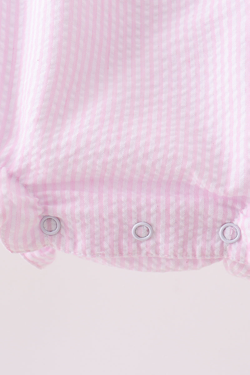 Pink lemon ruffle gingham bubble - 3