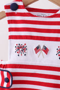 Red stripe flag fireworks embroidery jonjon - 2