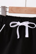 Black scallop hem bow skort - 2