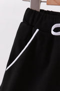 Black scallop hem bow skort - 3