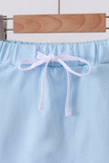 Mint scallop hem bow skort - 2