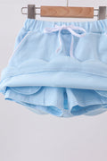 Mint scallop hem bow skort - 4