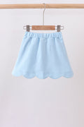 Mint scallop hem bow skort - 5