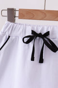 Snow white scallop hem bow skort - 2
