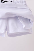 Snow white scallop hem bow skort - 4