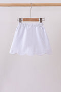 Snow white scallop hem bow skort - 5