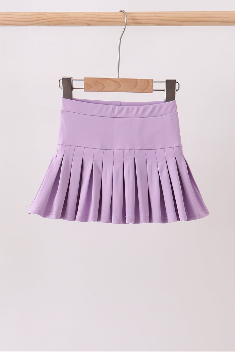 Purple pleated skort - 1