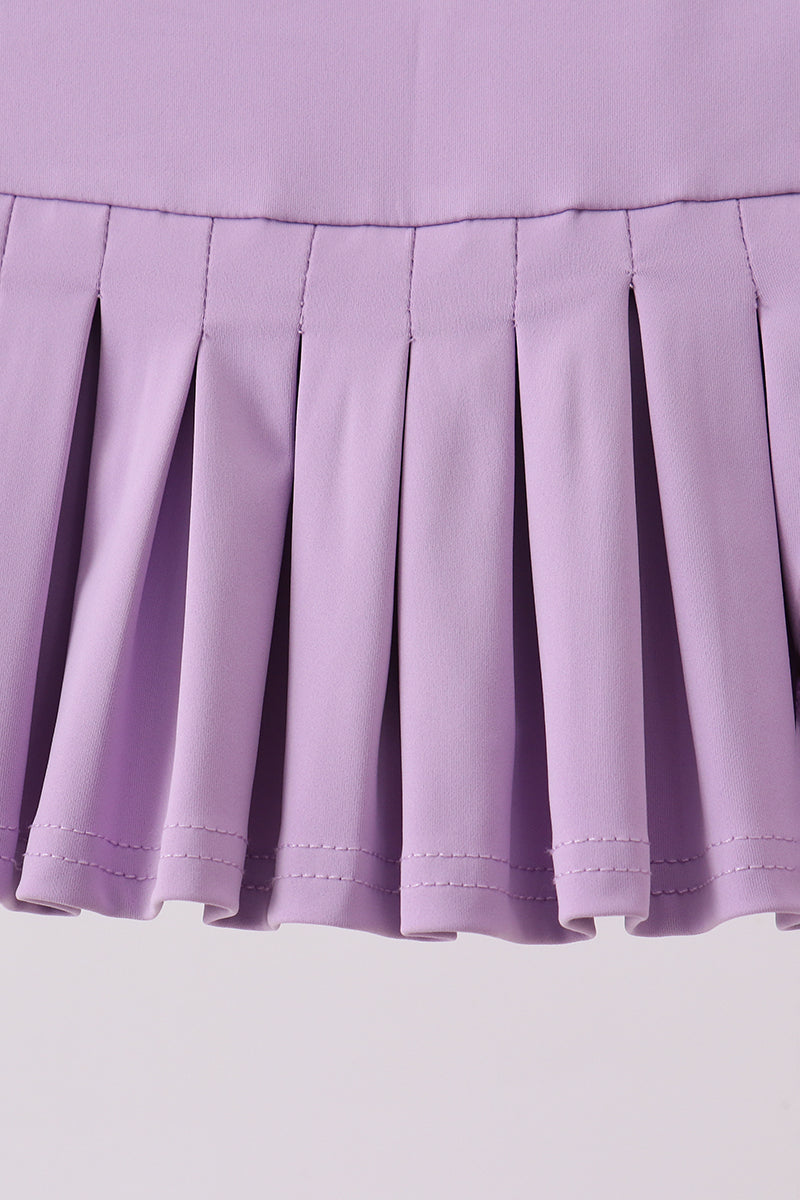 Purple pleated skort - 3