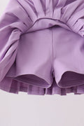 Purple pleated skort - 4