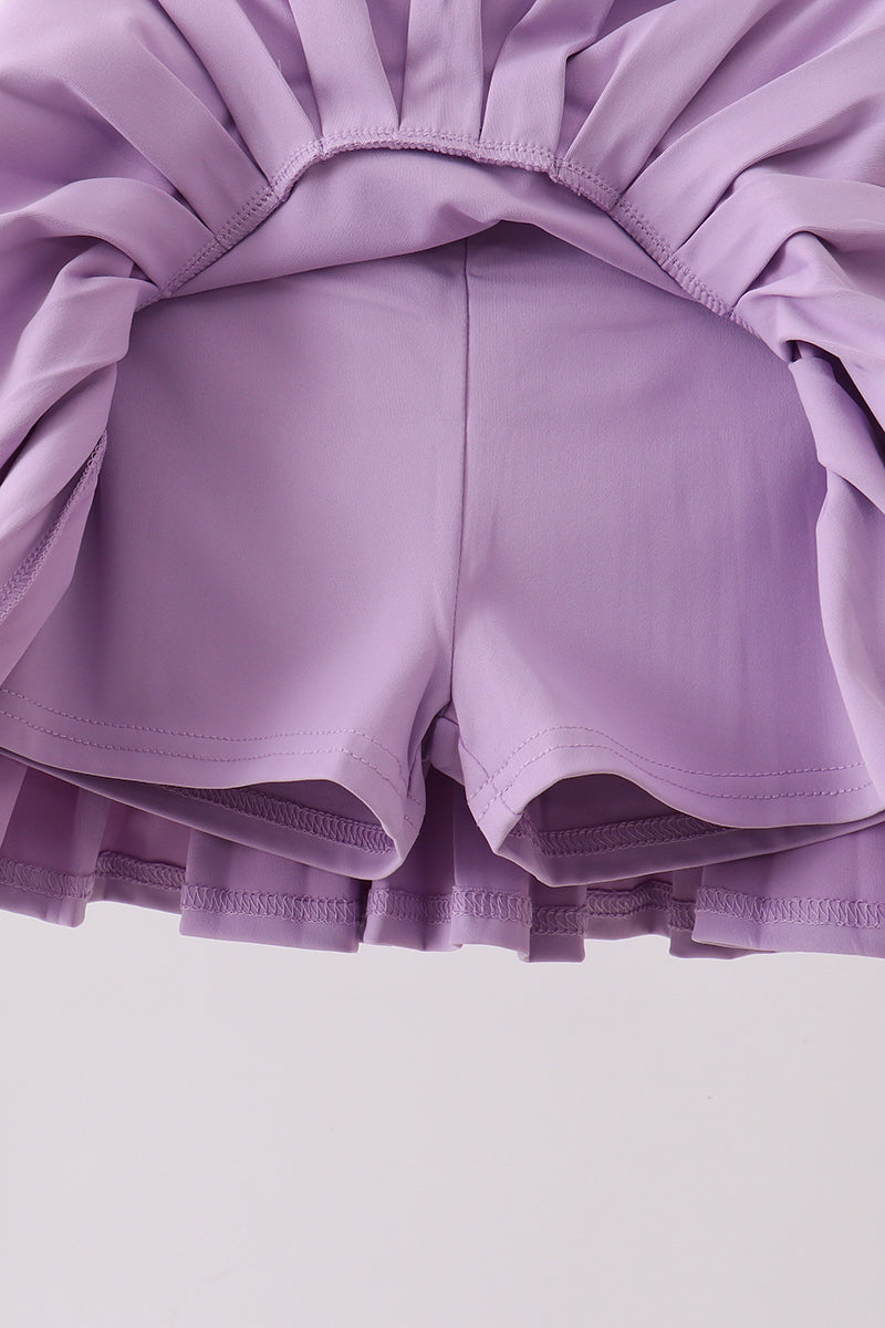 Purple pleated skort - 5