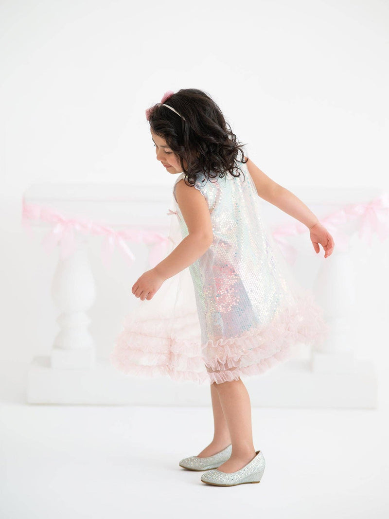Blush Sparkle Tulle Party Dress | Girls Party Dress - 4