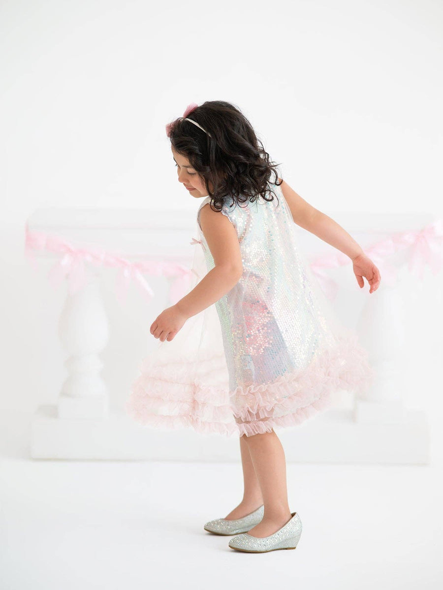 Blush Sparkle Tulle Party Dress | Girls Party Dress